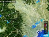 雨雲レーダー(2015年07月01日)