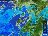 2015年07月01日の熊本県の雨雲レーダー