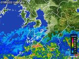 雨雲レーダー(2015年07月02日)
