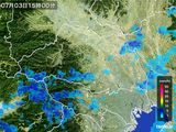 2015年07月03日の埼玉県の雨雲レーダー