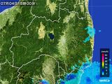 雨雲レーダー(2015年07月04日)