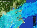 雨雲レーダー(2015年07月04日)