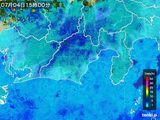 2015年07月04日の静岡県の雨雲レーダー