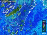 雨雲レーダー(2015年07月04日)