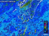 雨雲レーダー(2015年07月04日)