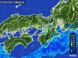 2015年07月05日の近畿地方の雨雲レーダー