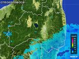 2015年07月06日の福島県の雨雲レーダー