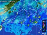 雨雲レーダー(2015年07月06日)
