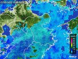 2015年07月06日の大分県の雨雲レーダー