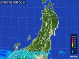 2015年07月07日の東北地方の雨雲レーダー