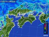 雨雲レーダー(2015年07月07日)