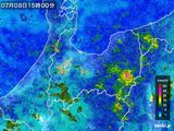 2015年07月08日の富山県の雨雲レーダー