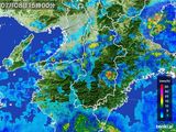 2015年07月08日の奈良県の雨雲レーダー