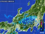 2015年07月09日の北陸地方の雨雲レーダー