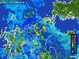 雨雲レーダー(2015年07月11日)