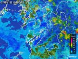 2015年07月11日の熊本県の雨雲レーダー