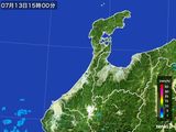 2015年07月13日の石川県の雨雲レーダー