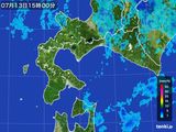 2015年07月13日の道南の雨雲レーダー