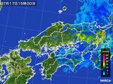 雨雲レーダー(2015年07月17日)