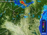 雨雲レーダー(2015年07月17日)