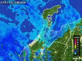 2015年07月17日の石川県の雨雲レーダー