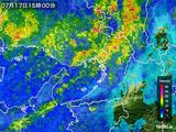 2015年07月17日の大阪府の雨雲レーダー