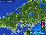 2015年07月17日の広島県の雨雲レーダー