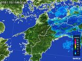 雨雲レーダー(2015年07月17日)