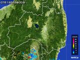 2015年07月19日の福島県の雨雲レーダー