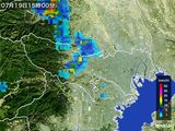 雨雲レーダー(2015年07月19日)