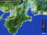 2015年07月19日の三重県の雨雲レーダー