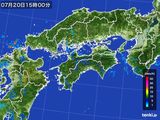 雨雲レーダー(2015年07月20日)