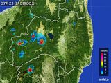 2015年07月21日の福島県の雨雲レーダー