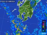 雨雲レーダー(2015年07月21日)