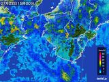 雨雲レーダー(2015年07月22日)