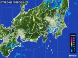 雨雲レーダー(2015年07月24日)