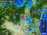 雨雲レーダー(2015年07月24日)