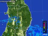 2015年07月25日の岩手県の雨雲レーダー