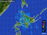 2015年07月26日の北海道地方の雨雲レーダー