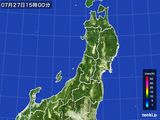 2015年07月27日の東北地方の雨雲レーダー