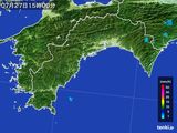 2015年07月27日の高知県の雨雲レーダー