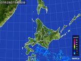 2015年07月28日の北海道地方の雨雲レーダー