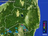 2015年07月29日の福島県の雨雲レーダー