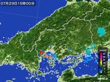 2015年07月29日の広島県の雨雲レーダー