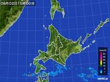 2015年08月02日の北海道地方の雨雲レーダー