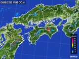 2015年08月02日の四国地方の雨雲レーダー