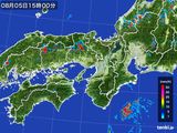 2015年08月05日の近畿地方の雨雲レーダー