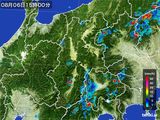 2015年08月06日の長野県の雨雲レーダー