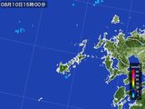 2015年08月10日の長崎県(五島列島)の雨雲レーダー