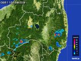 2015年08月11日の福島県の雨雲レーダー